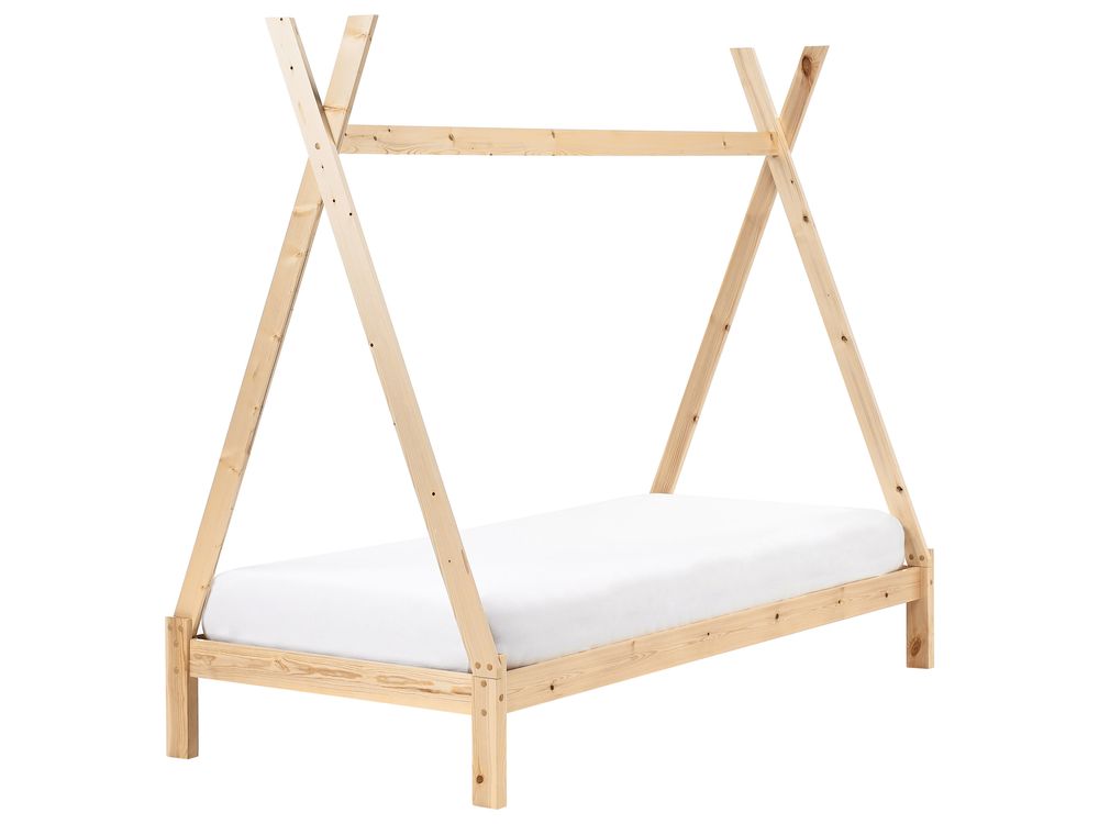 Letto per bambini Tenda Tipi Legno di pino DEVAY 90 x 200 cm Marrone chiaro