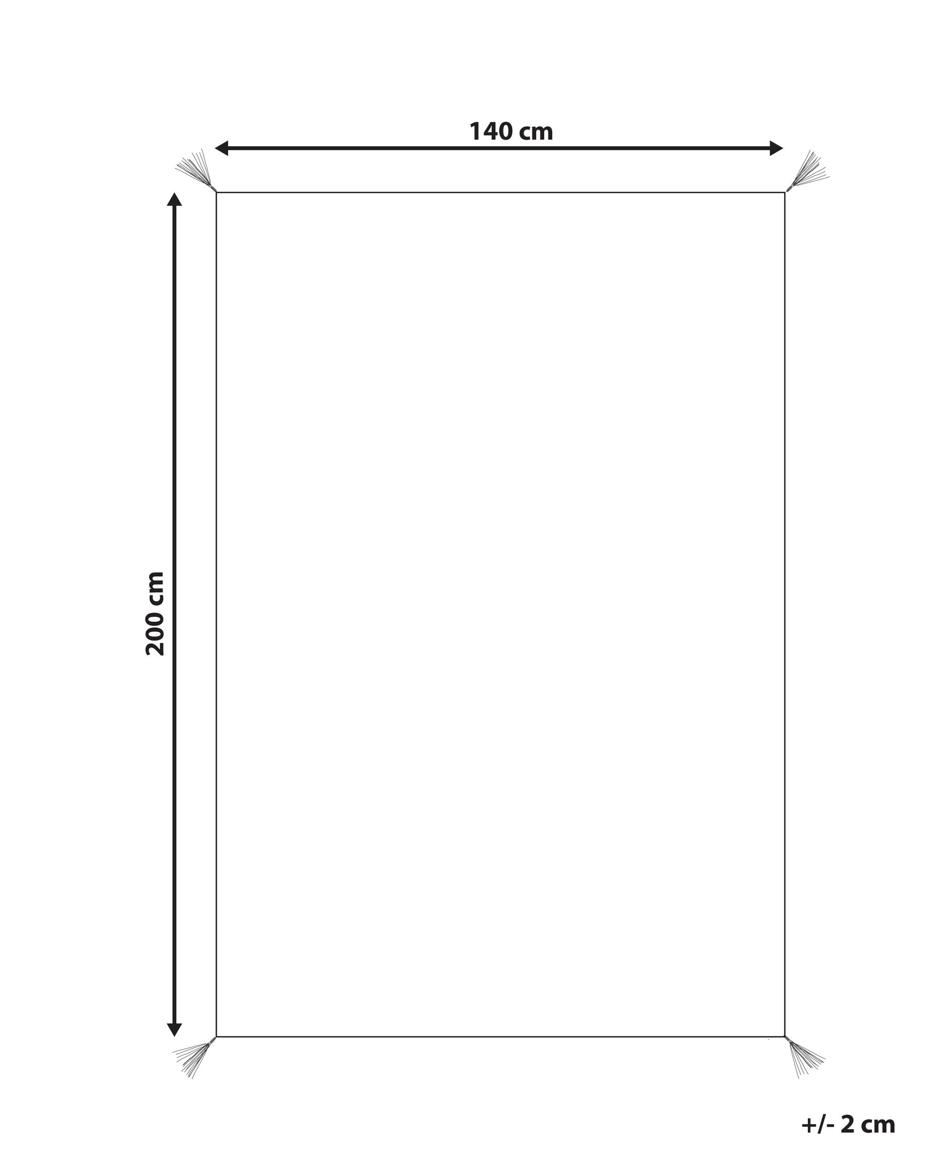 Cotton Area Rug 140 x 200 cm Orange MUGLA_839674