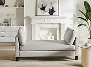 Chaise Longue ARCHIANE Fabric Light Grey_1174252