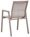 Lot de 4 chaises de jardin en aluminium taupe TIANO_935876