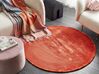 Kulatý viskózový koberec ⌀ 140 cm oranžový GESI II_837685