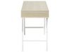 Schreibtisch heller Holzfarbton / weiß 120 x 48 cm 2 Schubladen CLARITA_710802