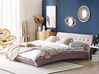 Zamatová posteľ 160 x 200 cm ružová LILLE_729976