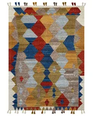 Tappeto ARZAKAN Multicolore 160 x 230 cm Kilim Lana_858322