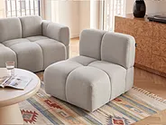 Sezione a 1 posto MAKSABERG Tessuto Beige_1161721