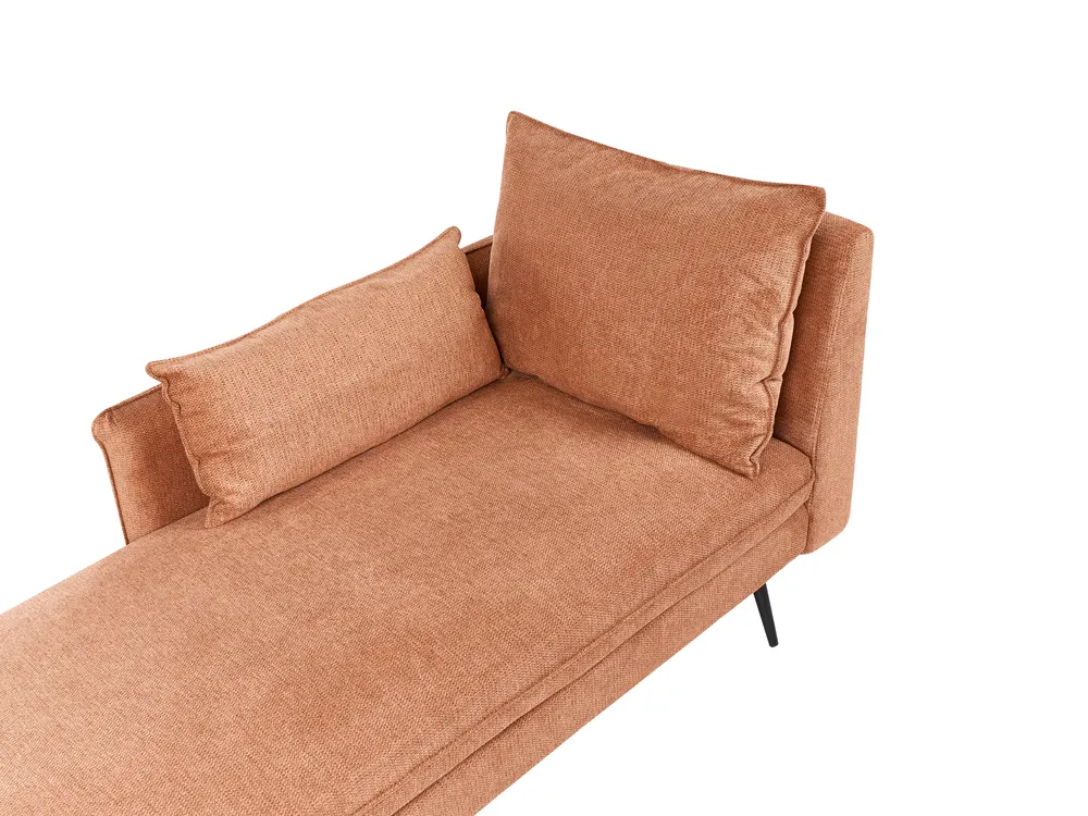 Chaise longue versione destra YERRES Tessuto Arancione_1003718