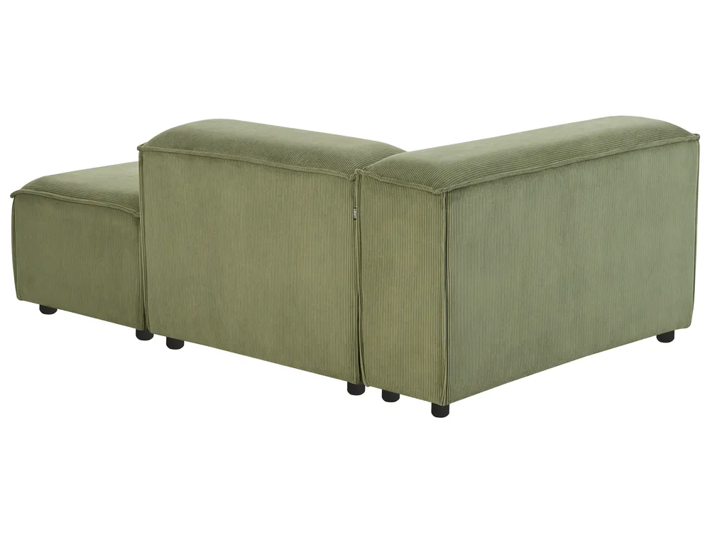 Modular Corner Sofa 4 Seater ARDAL Corduroy Green Left Hand_947352