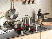 Set di 7 padelle CORECHEF Acciaio inox Argento_1174036