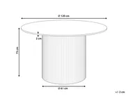 Dining Table ALBINA White Marble 120 cm 120 cm_993577