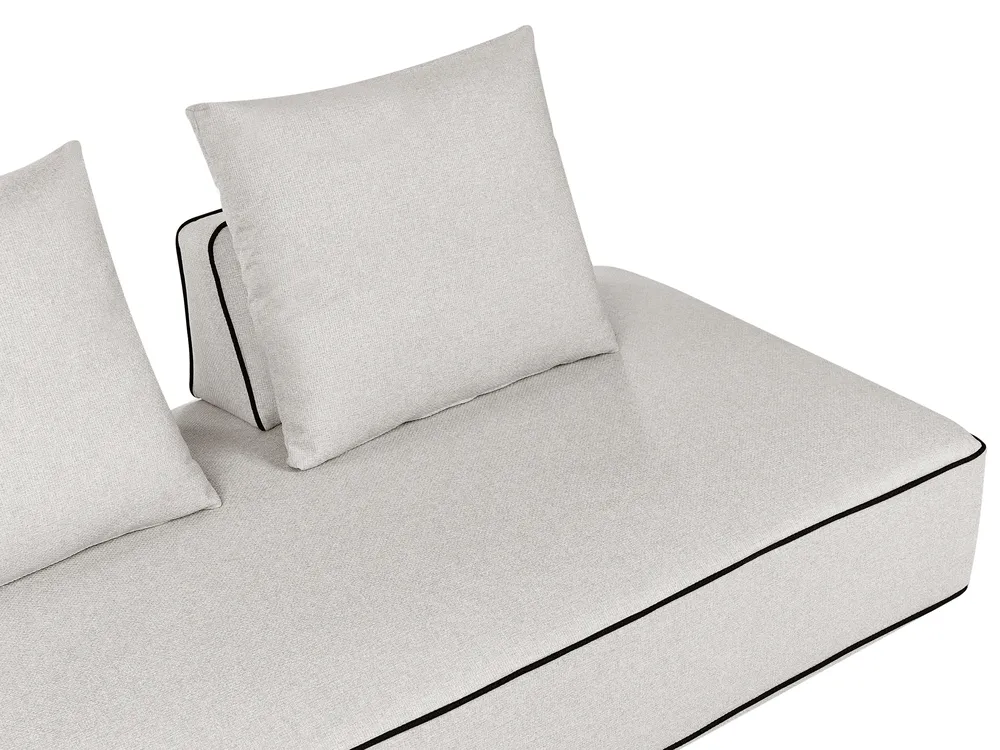 Chaise Longue SEILLANS Fabric Light Grey_1004520