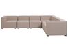 Lounge Set beige 7-Sitzer linksseitig modular AREZZO_778102