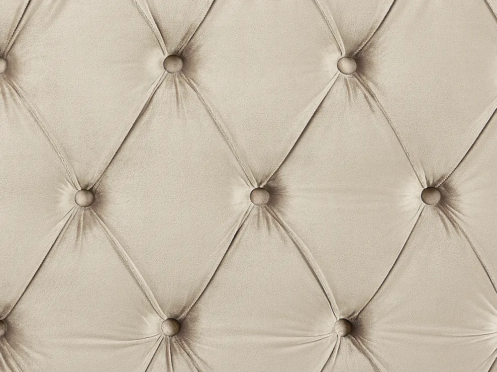 Letto Velluto AYETTE 160 x 200 cm Beige_832232