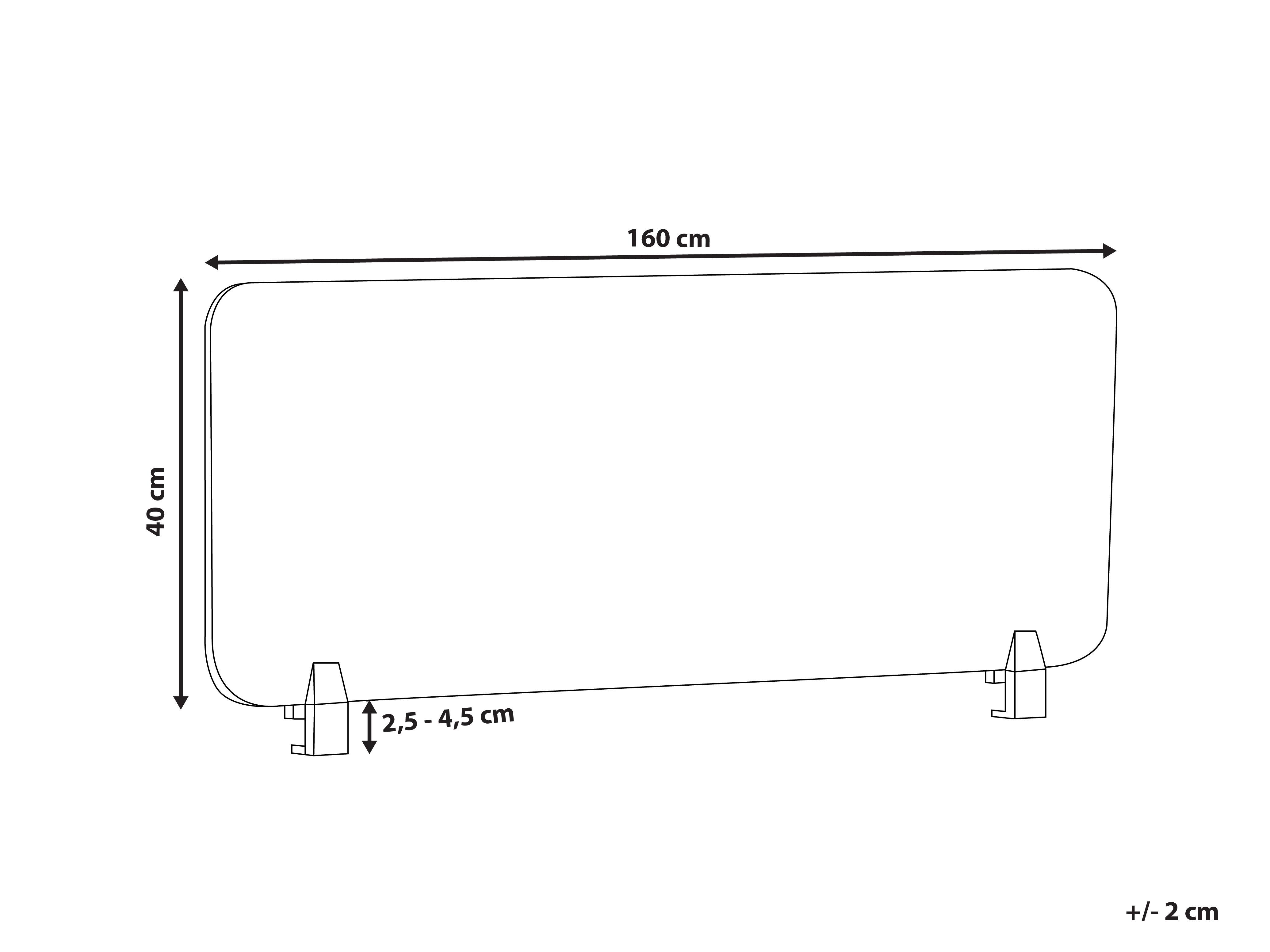 Desk Screen 160 x 40 cm Blue WALLY_800691