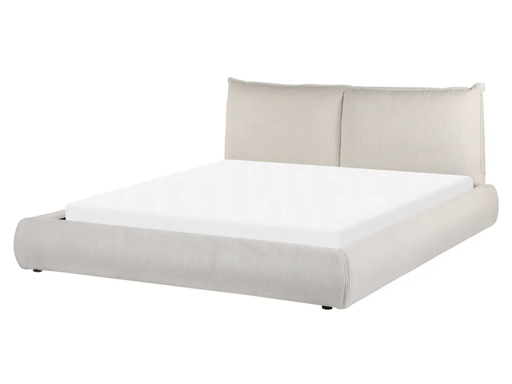 Sapgaks Letto Matrimoniale con contenitore 160 x 200 cm, letto imbottito on spazio di archiviazione, letto matrimoniale con rete a doghe, Testiera Regolabile, Natura
