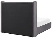 Letto contenitore LUBBON Velluto Grigio 140 x 200 cm_833593