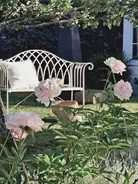 Garden Bench MILAZZO 130 cm Metal White_827133