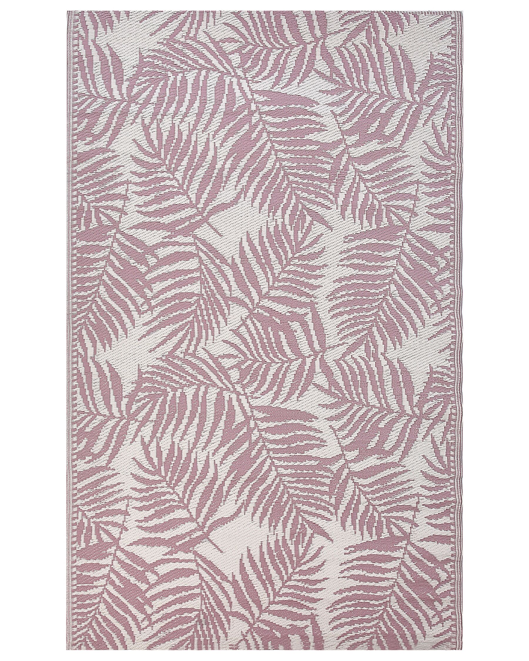 Venkovní koberec 120 x 180 cm palmové listy růžové KOTA_766255