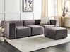 3 Seater Modular Velvet Sofa with Ottoman Dark Grey FALSTERBO_919347