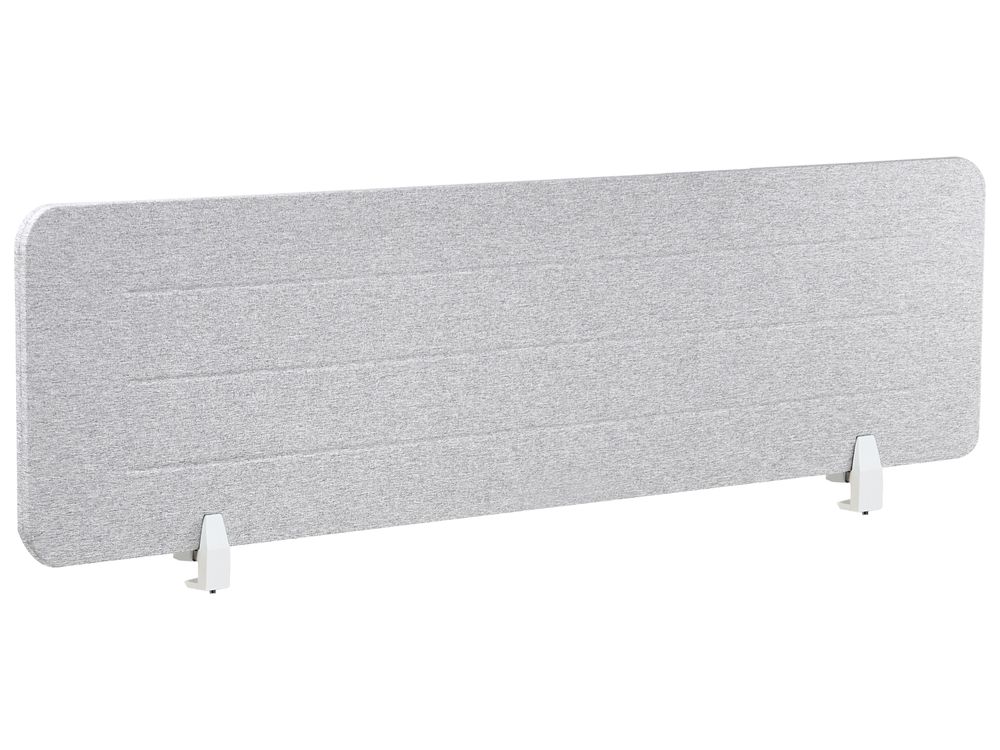 Desk Screen ZIGGY 160 x 40 cm Light Grey