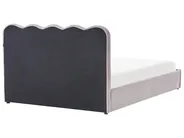 Bett mit Stauraum NANTERRE Chenillegewebe Taupe 160 x 200 cm_1019585