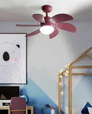 Ceiling Fan with Light LOGAR with Remote LED Pink_982256
