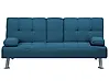 Sofa Bed 3 Seater ROXEN Fabric Blue