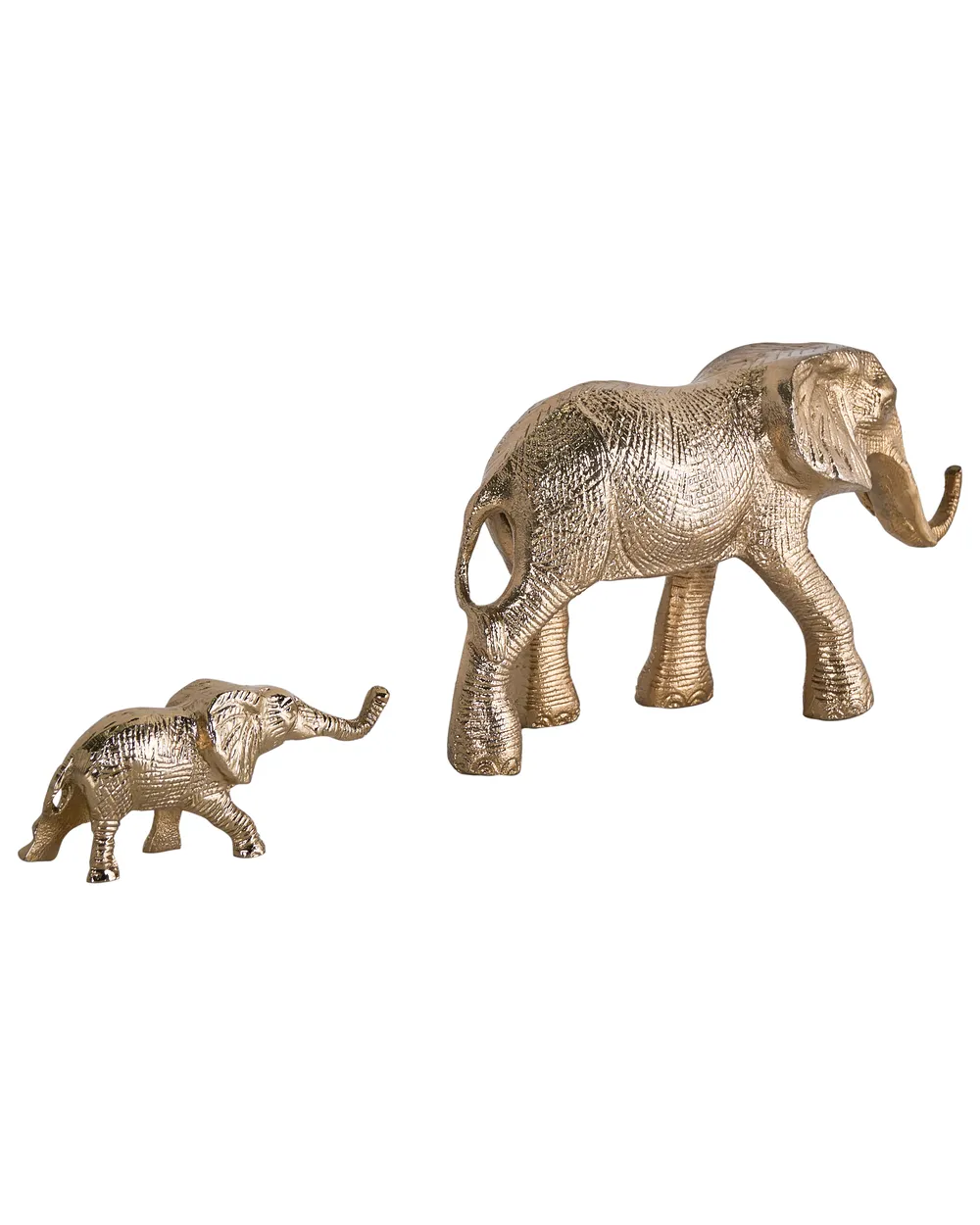 Zestaw 2 figurek dekoracyjnych Słoń SEDLARI Metal Złoty_1009455
