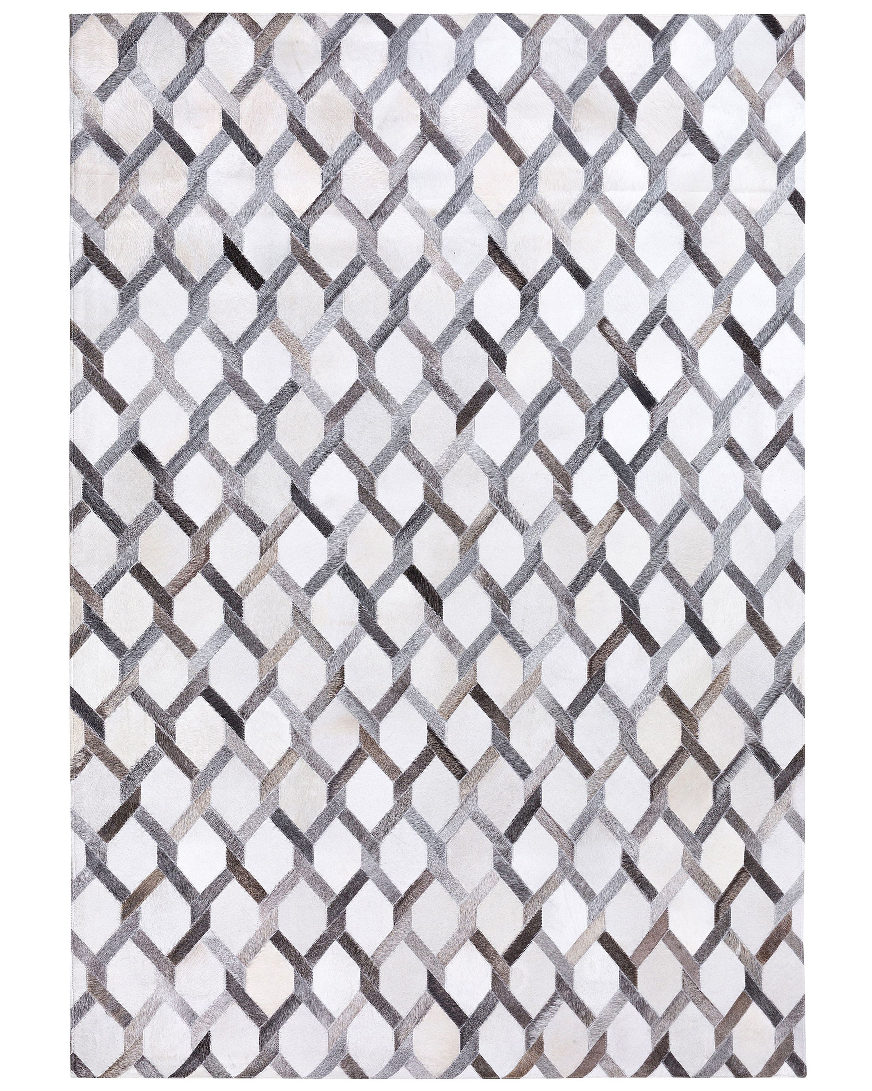 Tapis gris avec motif géométrique 160 x 230 cm AYDIN_688534