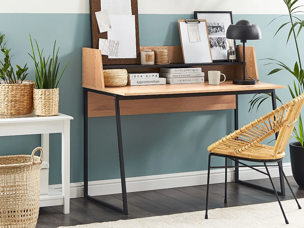 Home Office Desk GORUS 120 cm x 59 cm Light Brown_1182366