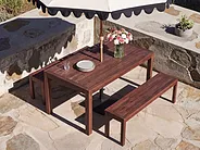 Kerti asztal TUSCANIA 180 cm 100 cm Eukaliptusz fa Sötétbarna_1154995