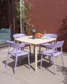 Set of 4 Garden Chairs GUBBIO Violet