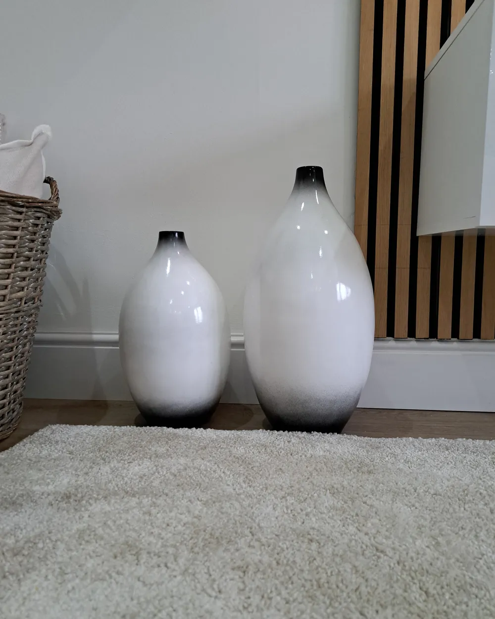 Wazon dekoracyjny BAEZA 36 cm Ceramika Biały_972876