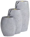 Garden Water Feature LED ARKLE Grey