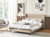 Sametová postel 140 x 200 cm béžová VILLETTE_832577