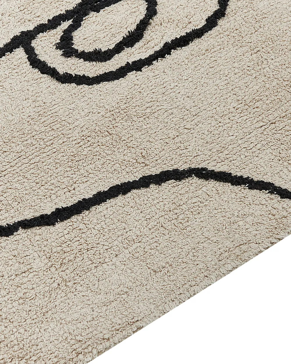 Rug NURU Light Beige 140 x 200 cm Cotton_840017
