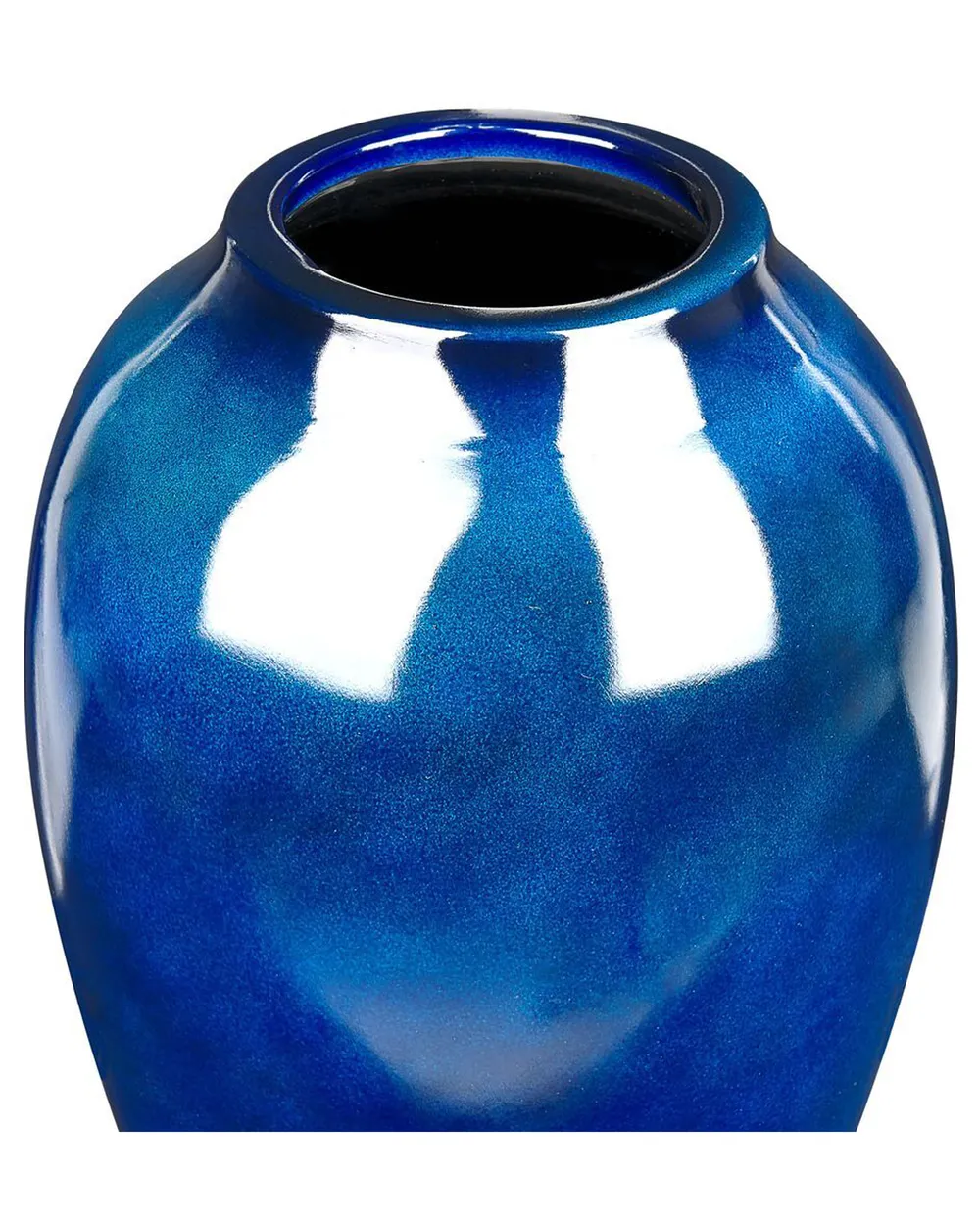 Vase à fleurs OCANA 37 cm Céramique Bleu foncé_847861