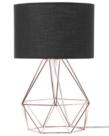 Tischlampe schwarz / kupfer 35 cm geometrisch MARONI