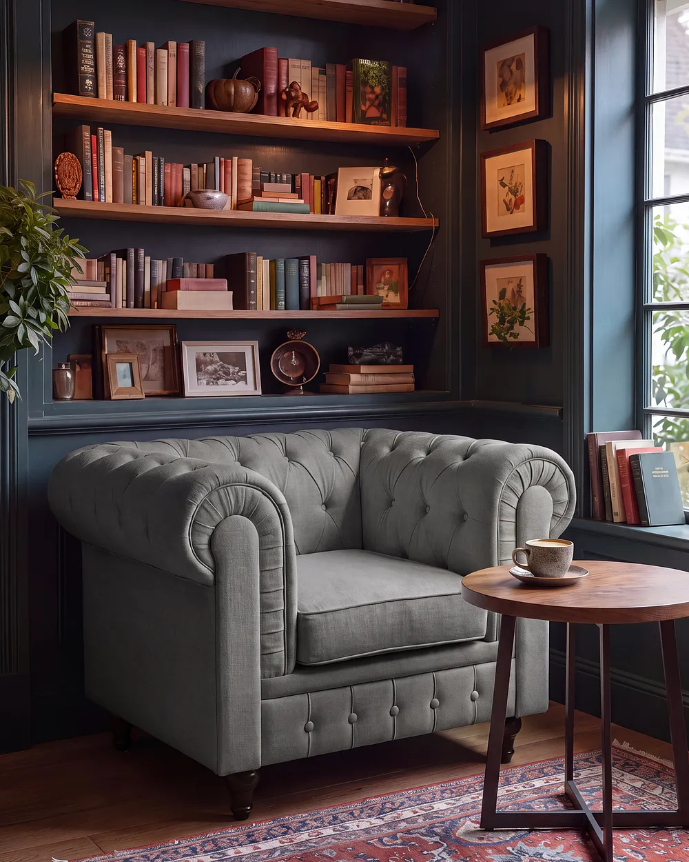 Fotel CHESTERFIELD Jasnoszary_1151218
