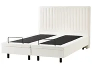 Verstelbaar bed Bouclé DUKE II 160 x 200 cm Gebroken wit_1026086