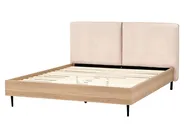 Bed Boucle LIMANTON 160 x 200 cm (EU King Size) Beige_971487