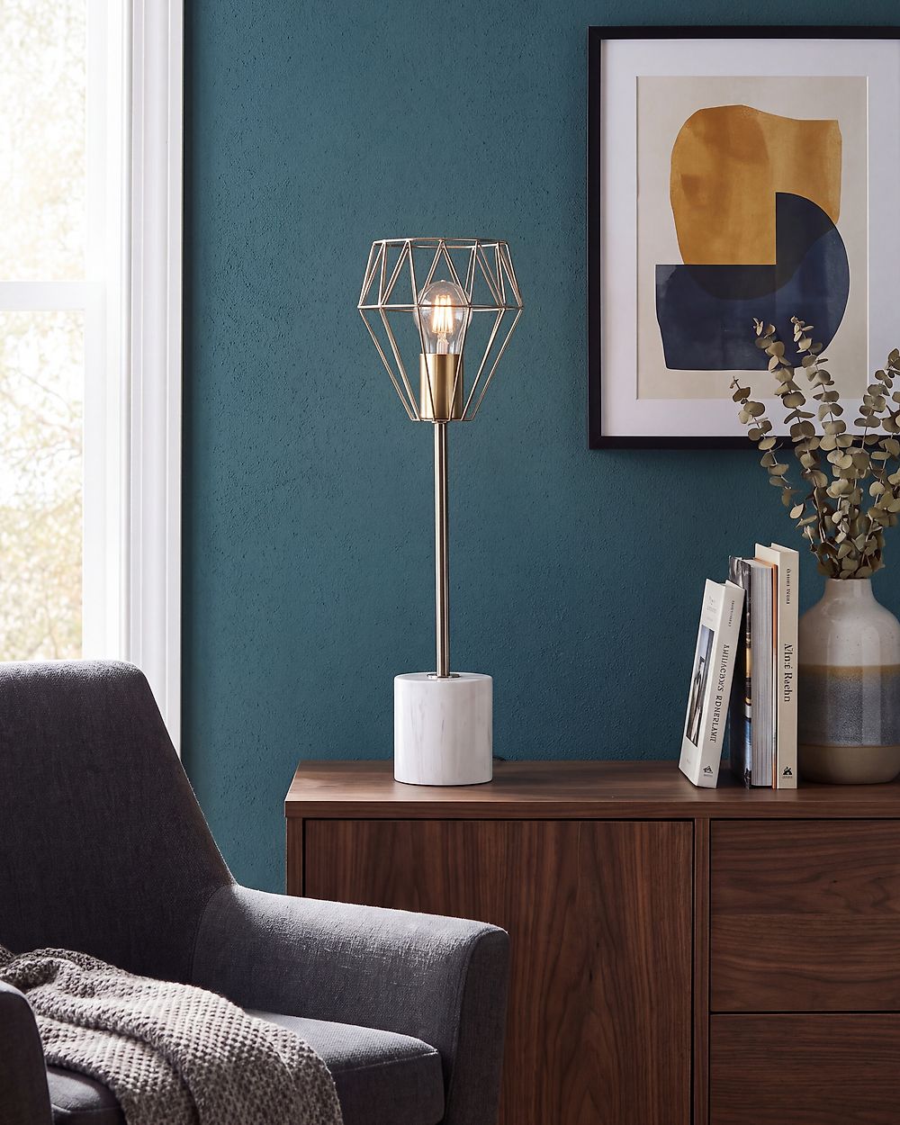 Lampada da tavolo MOONI Metallo Ottone