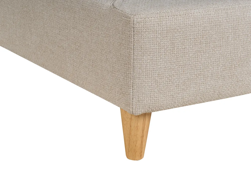 Right-Hand Chaise Longue MERI with Storage Faux Linen Beige_881287