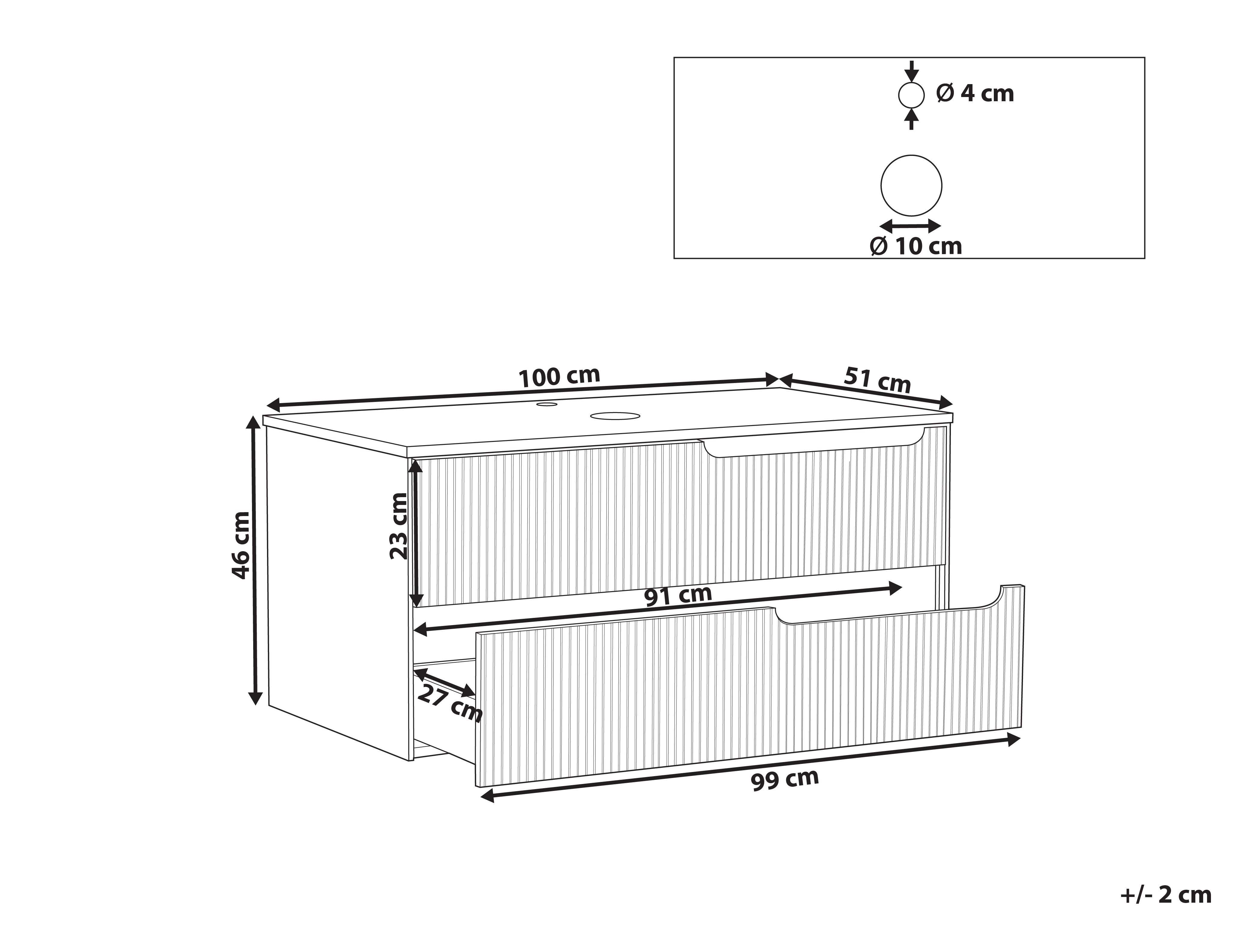 Bathroom Wall Mounted Cabinet 100 x 52 cm White QUINTELA_934942 Bathroom Wall Mounted Cabinet 100 x 52 cm White QUINTELA_934942