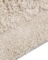 Cotton Shaggy Area Rug 140 x 200 cm Light Beige BITLIS_837652