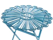 Zestaw mebli balkonowych z ławką PAVIA Metal Niebieski_1046338