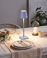 Wireless LED Table Lamp BACEIRO Metal Light Violet_1177481