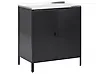 Outdoor Kitchen Cabinet VILAMA Black Metal