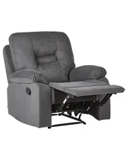 Recliner Chair BERGEN with Footrest Fabric Dark Grey_933996