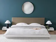 Wasserbett Bouclé ZEN 160 x 200 cm Weiss_1080247