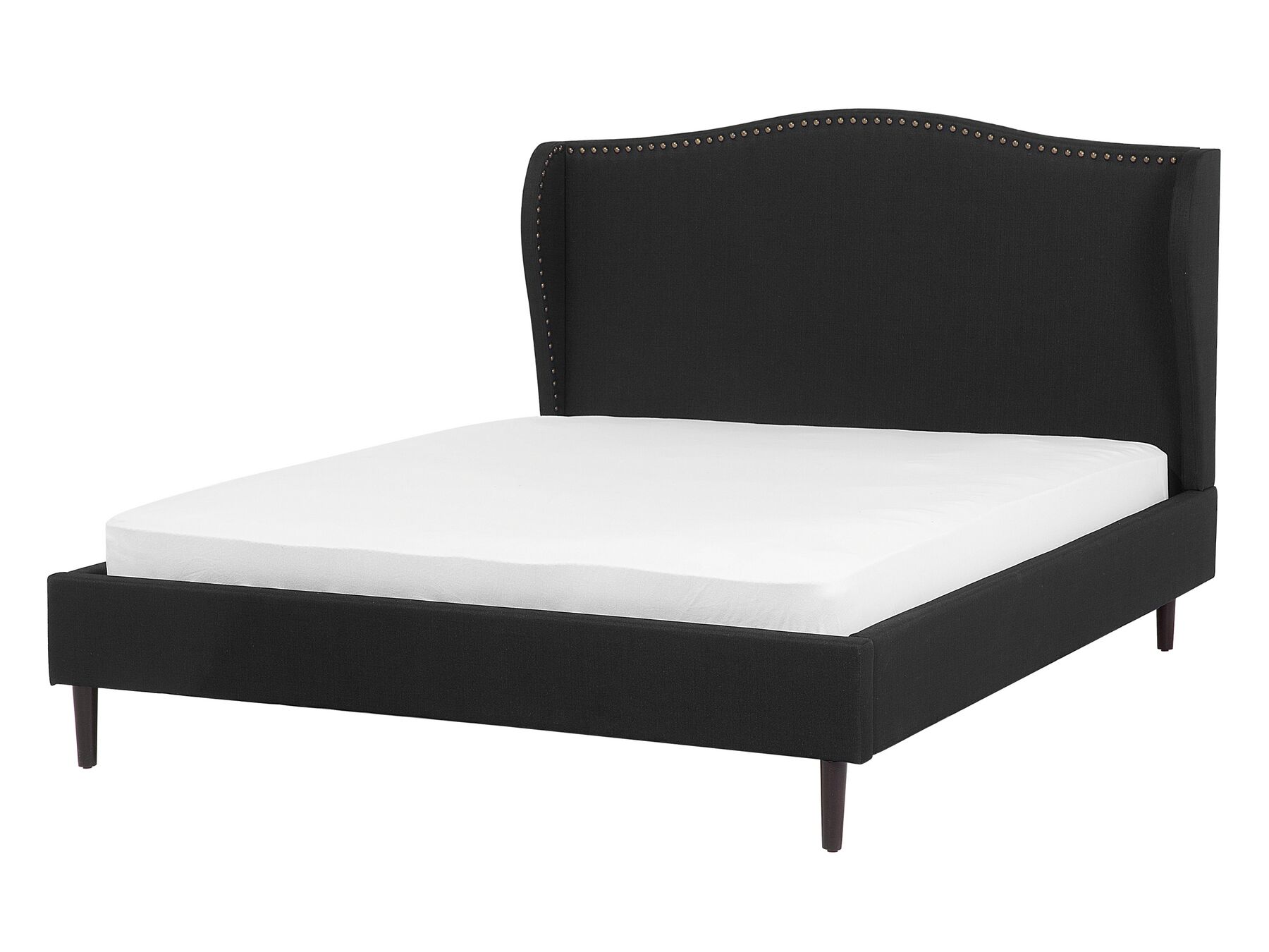 Čalúnená posteľ 140 x 200 cm čierna COLMAR_711814